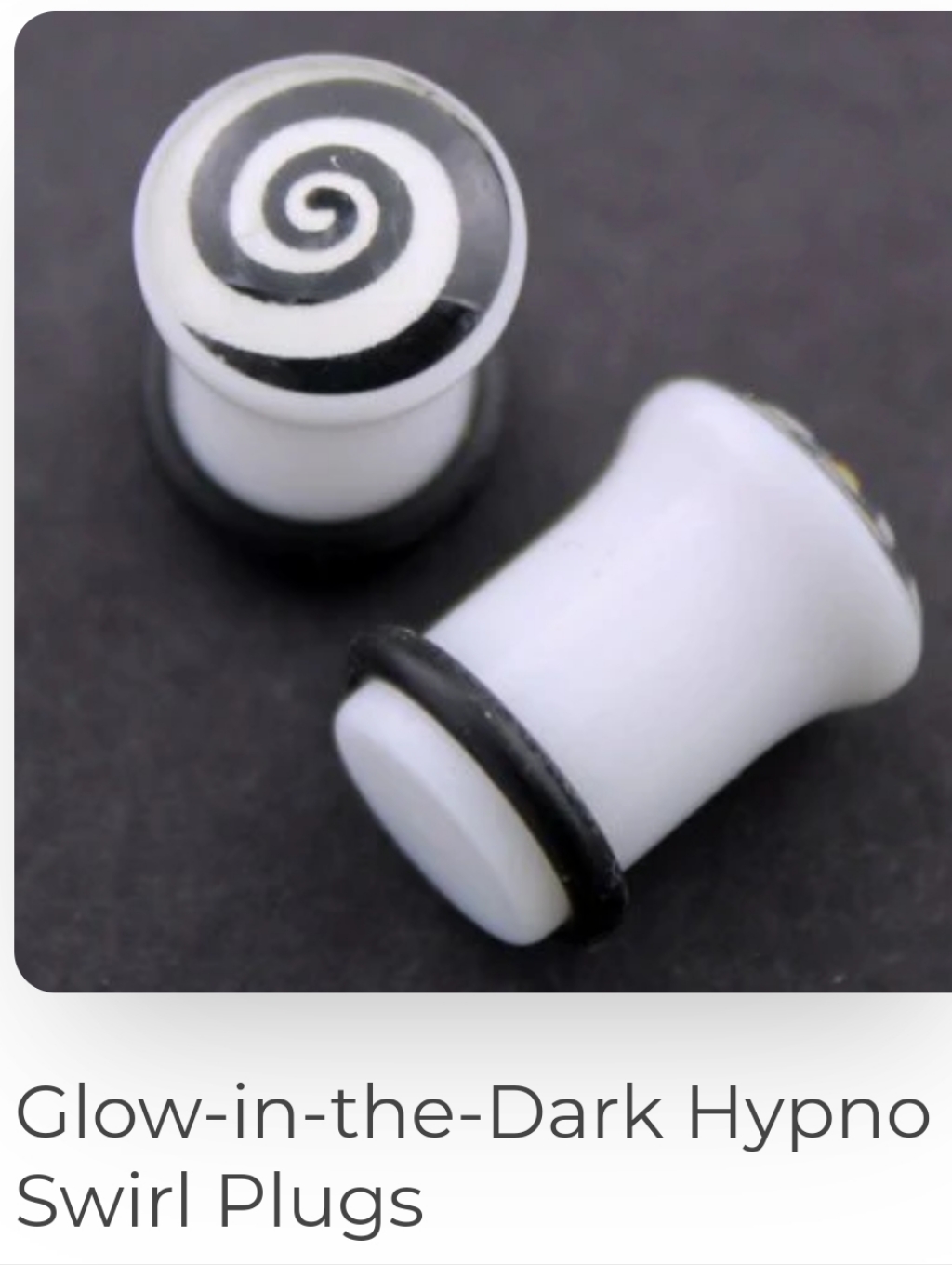 Nwt Glow In The Dark Swirl Plugs Gauge 00